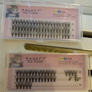 Fransar - Priset kan diskuteras då en av d e öppen☺️ det med för te å me ett franslim på köpet och en pincet (detta är ett paket sällj så två paket framsar lim å pincett)  💗 frakten är ink om du ej vill ha spår bar med spår bar står köparen för       Båda för 100kr