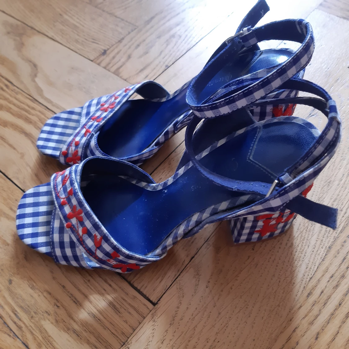 Checkered summer heels - 90