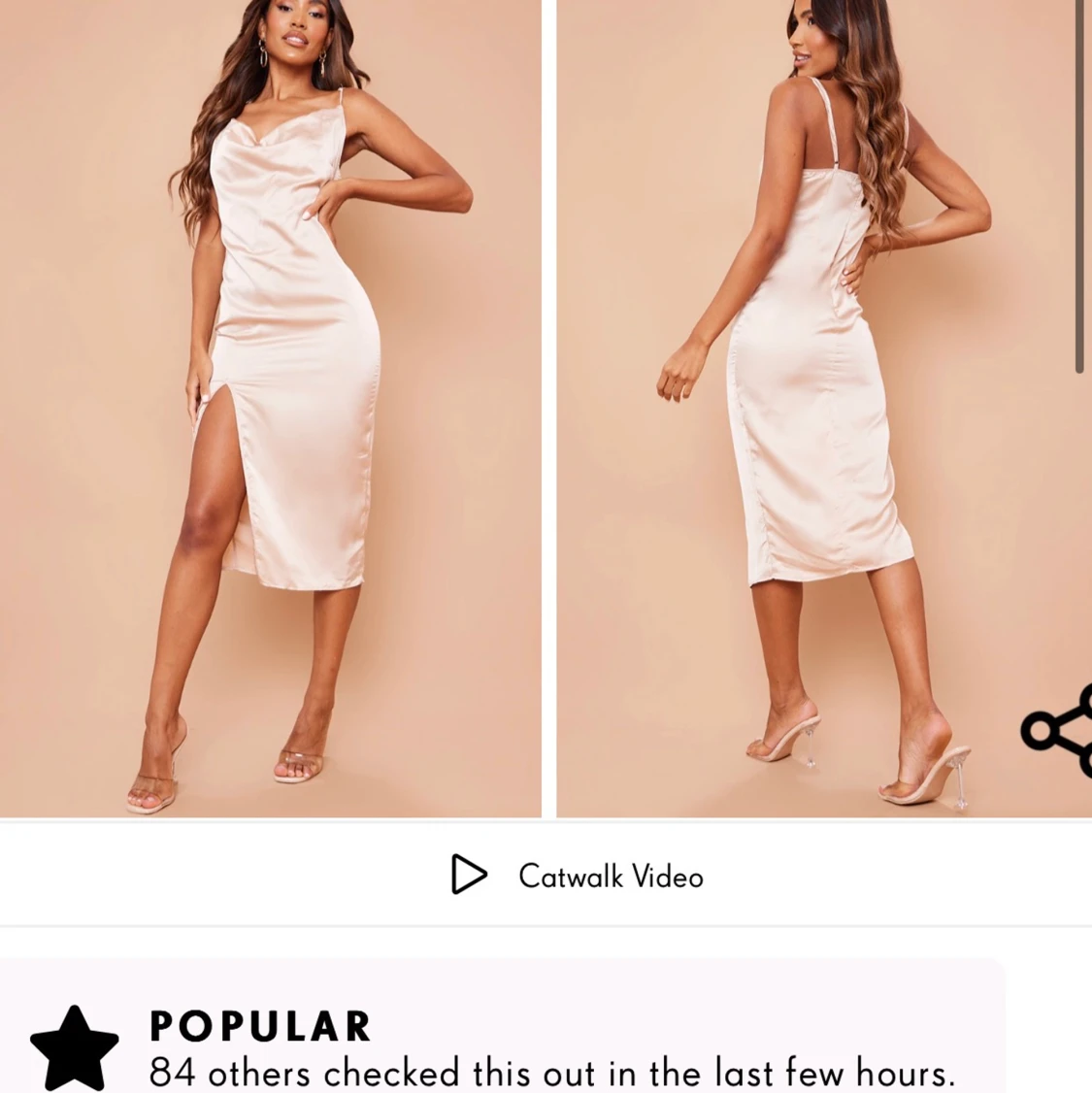  Satin klänning - 90