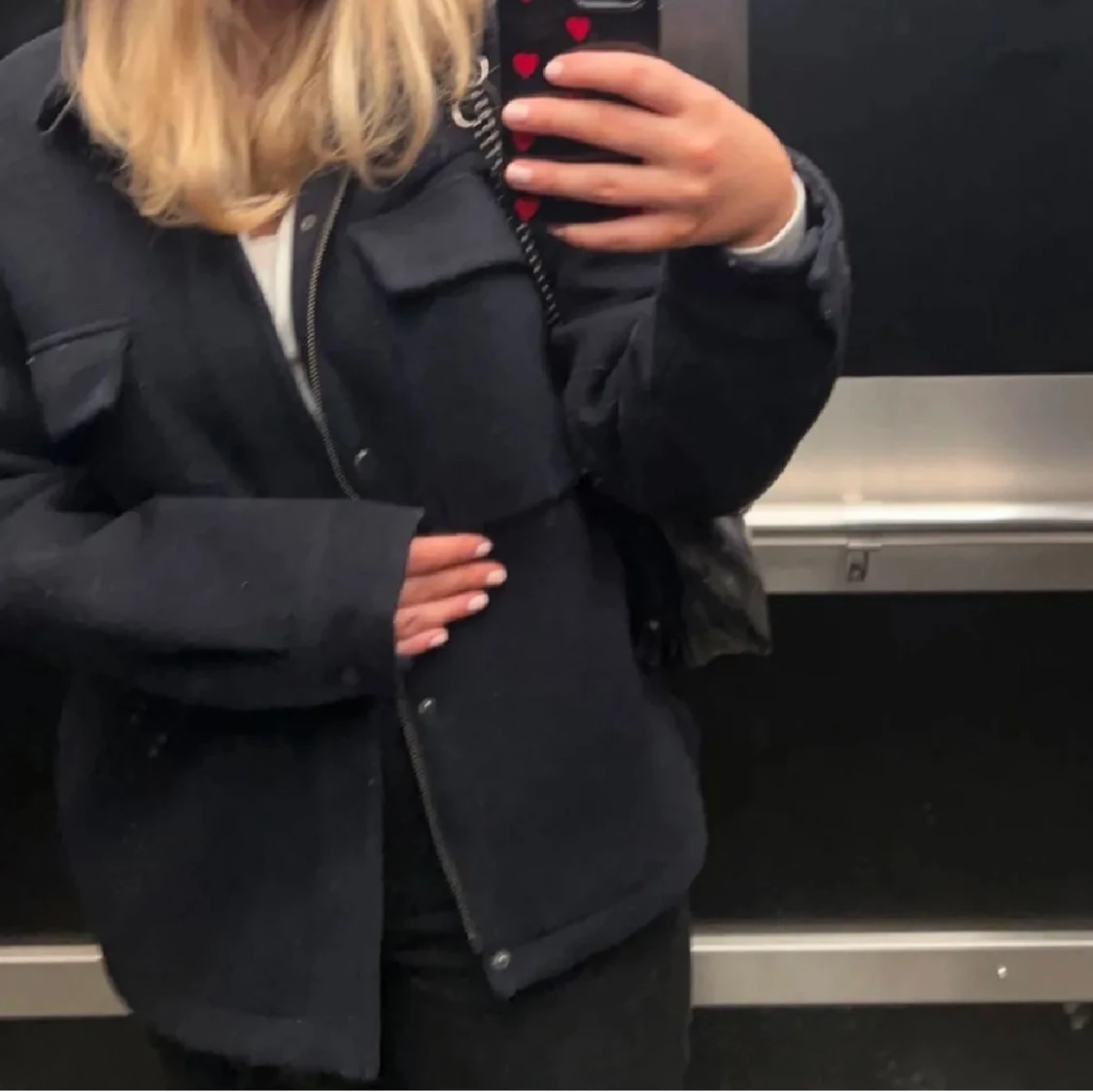 Marinblå kappa - 90