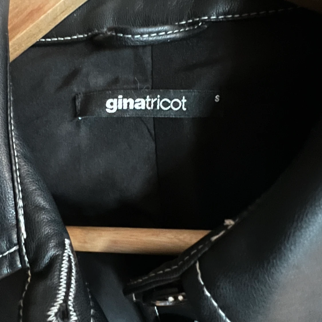 Läderkappa strl S - 91