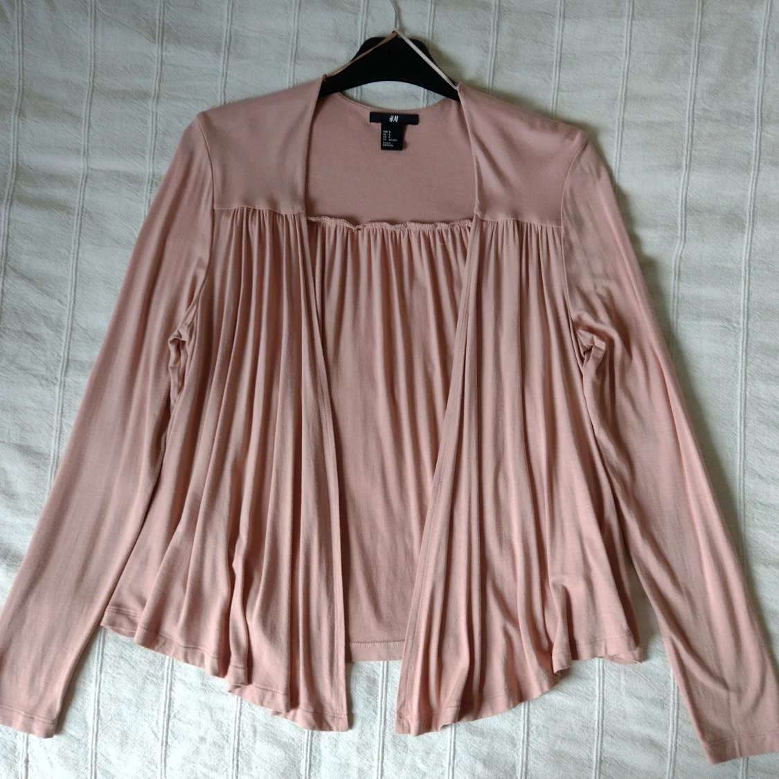 Gammelrosa/beige tunn tröja/kofta, S - 90