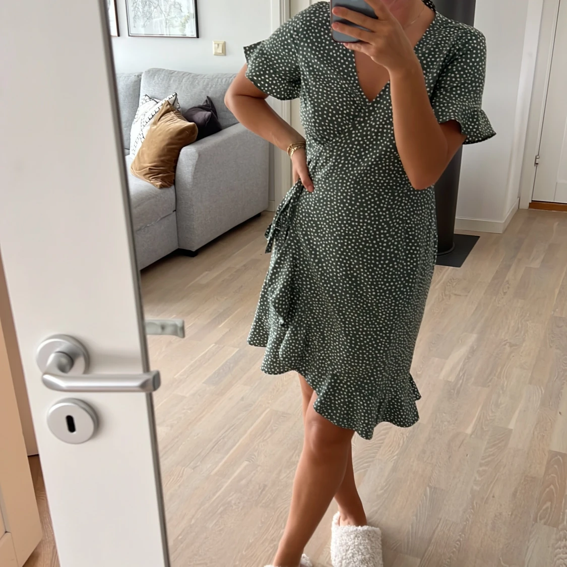 Grön omlottklänning - 90