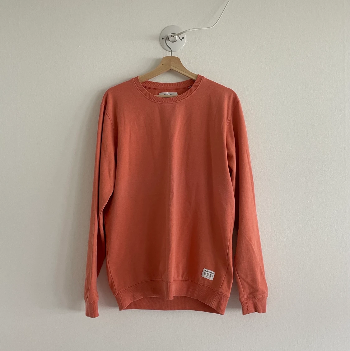 !Solid tröja laxrosa L