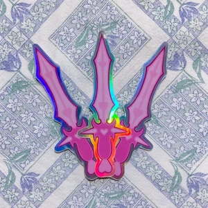 Holo knivar - Rosa Holo knivar💕 Klistermärkena kostar 20kr styck! De är UV laminerade så de klarar utomhusbruk i 2-4 år! Det är perfekta att sätta på datorer, vattenflaskor, mobilskal och andra platta ytor!Stickerserna är designade av mig💕 Skriv privat vid frågor eller funderingar