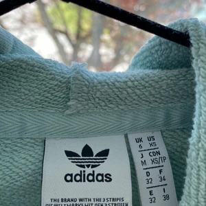 Adidas hoodie - Kortare hoodie, babyblå. Köpt på Urban outfitters 