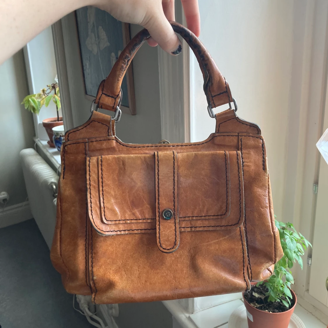 Vintage läderväska 