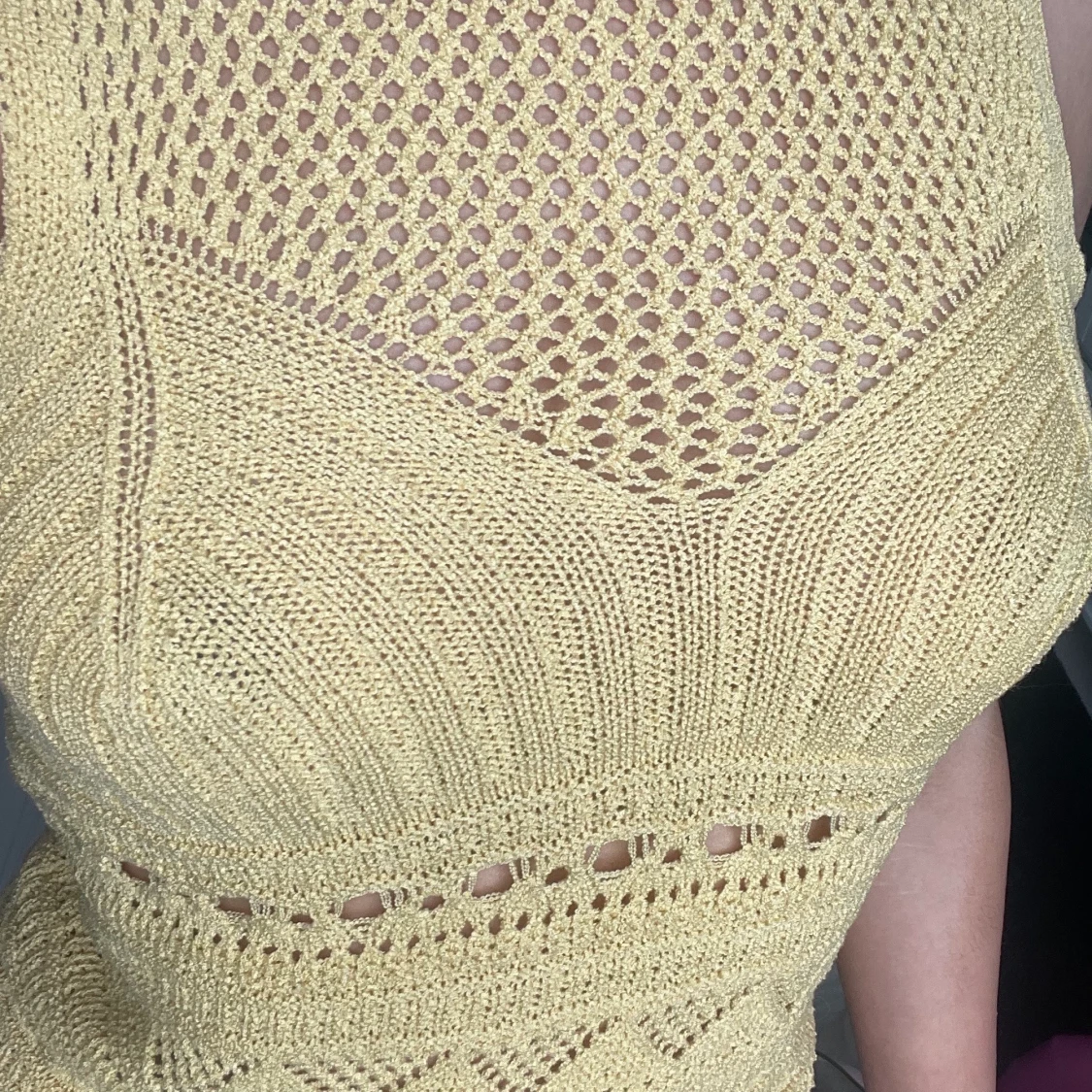 Stickad / crochet topp  - 90