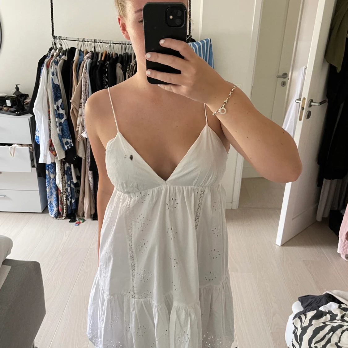 Vit zara klänning