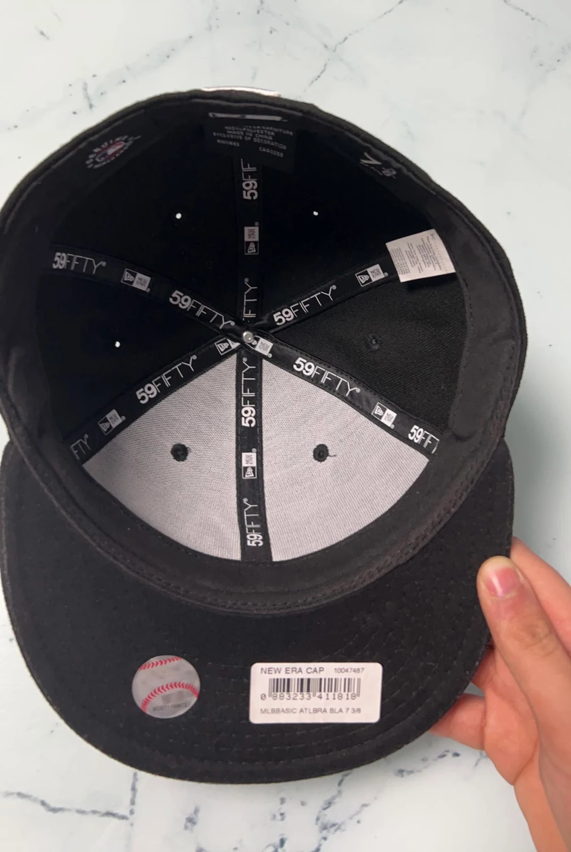 Atlanta Braves Essential Black MLB 59Fifty - New Era - 90