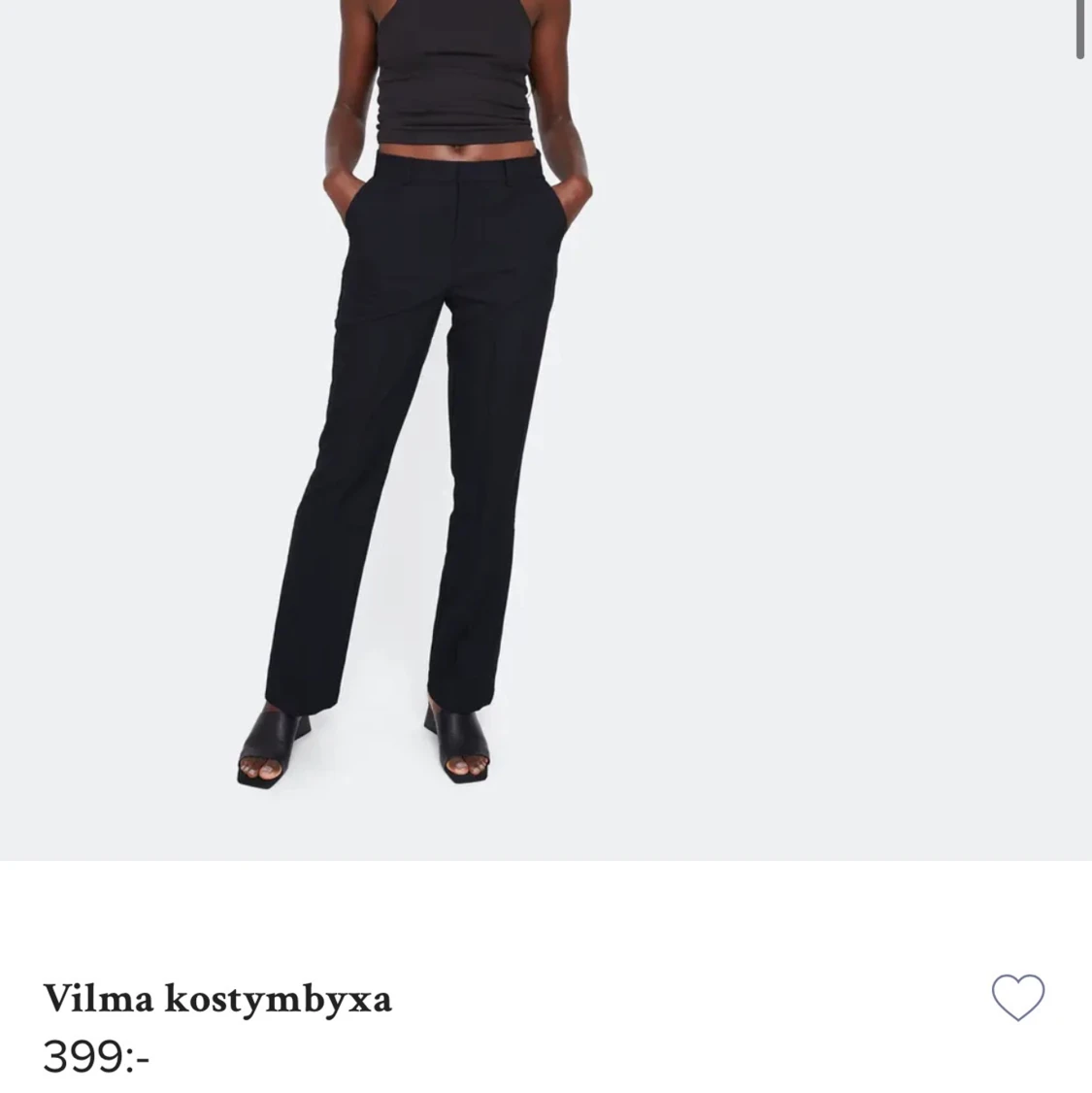 Svarta Kostymbyxor - 90