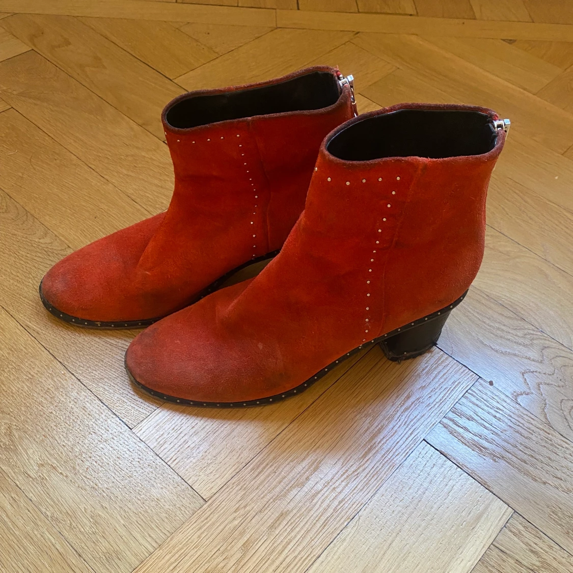 Rag & Bone boots i röd mocka - 91