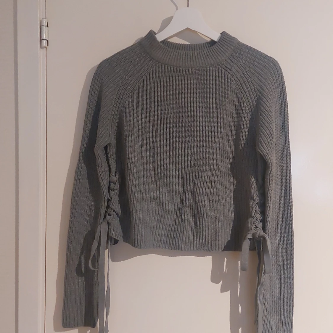 Grå stickad tröja från Even&Odd (xs)