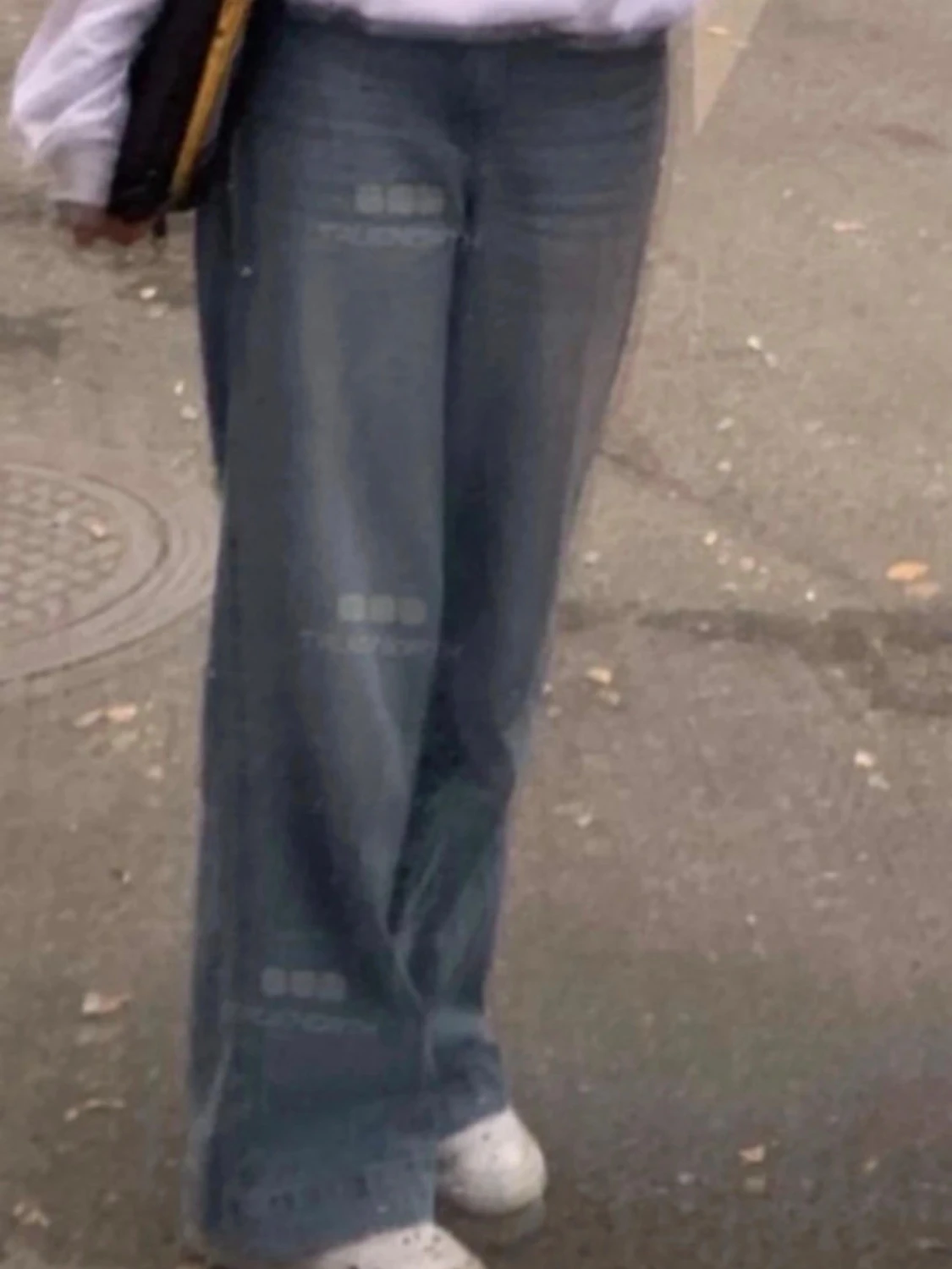 Lågmidjade baggy jeans  - 1