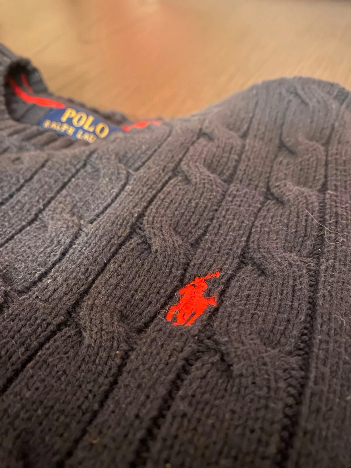 Mörkblå stickad tröja Polo Ralph Lauren - 2