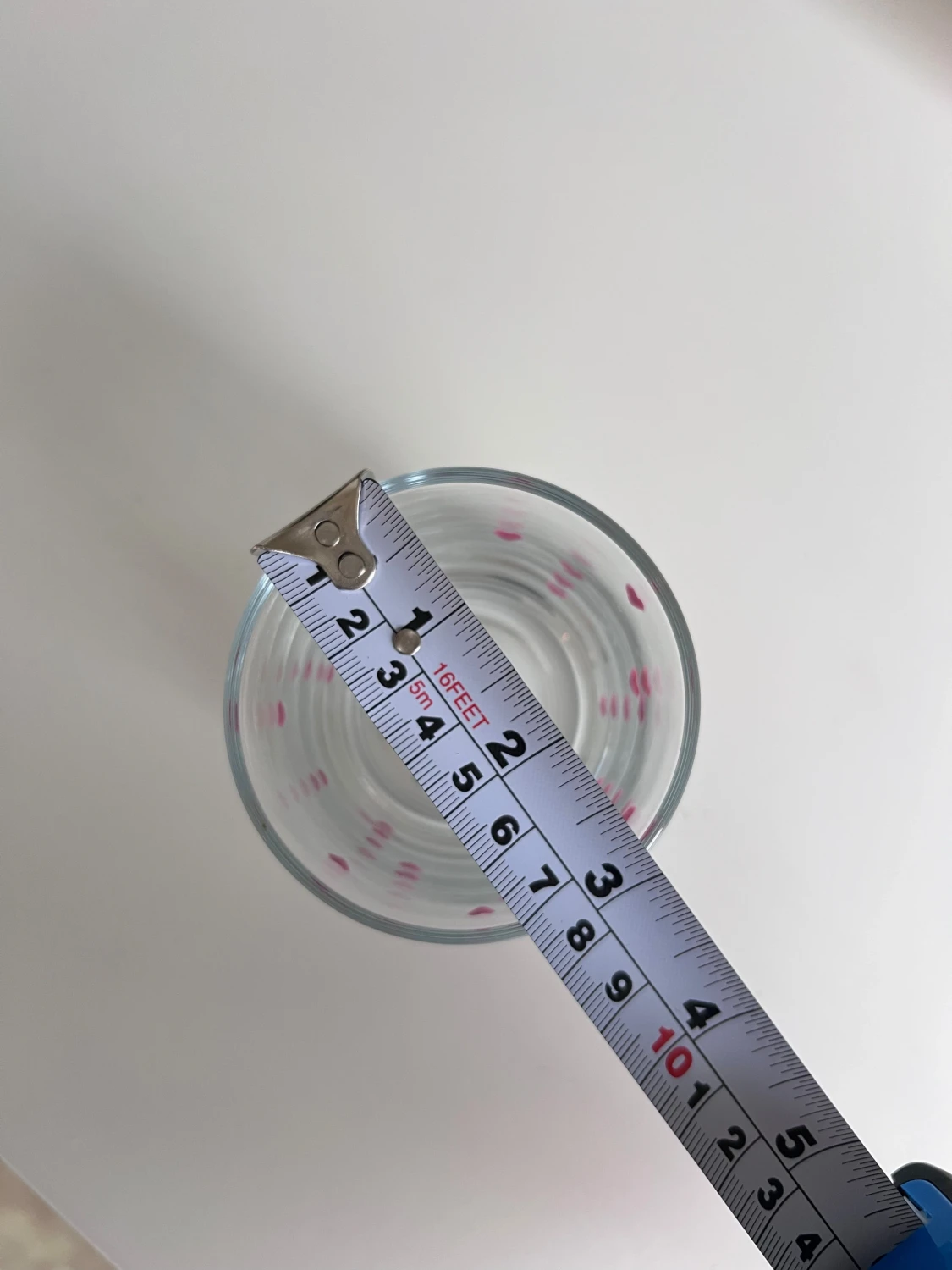 Handmålade glas med rosa hjärtan - 5