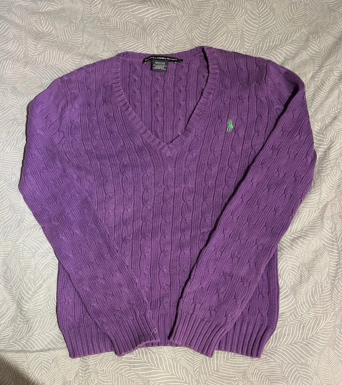 Lila stickad tröja från Ralph Lauren