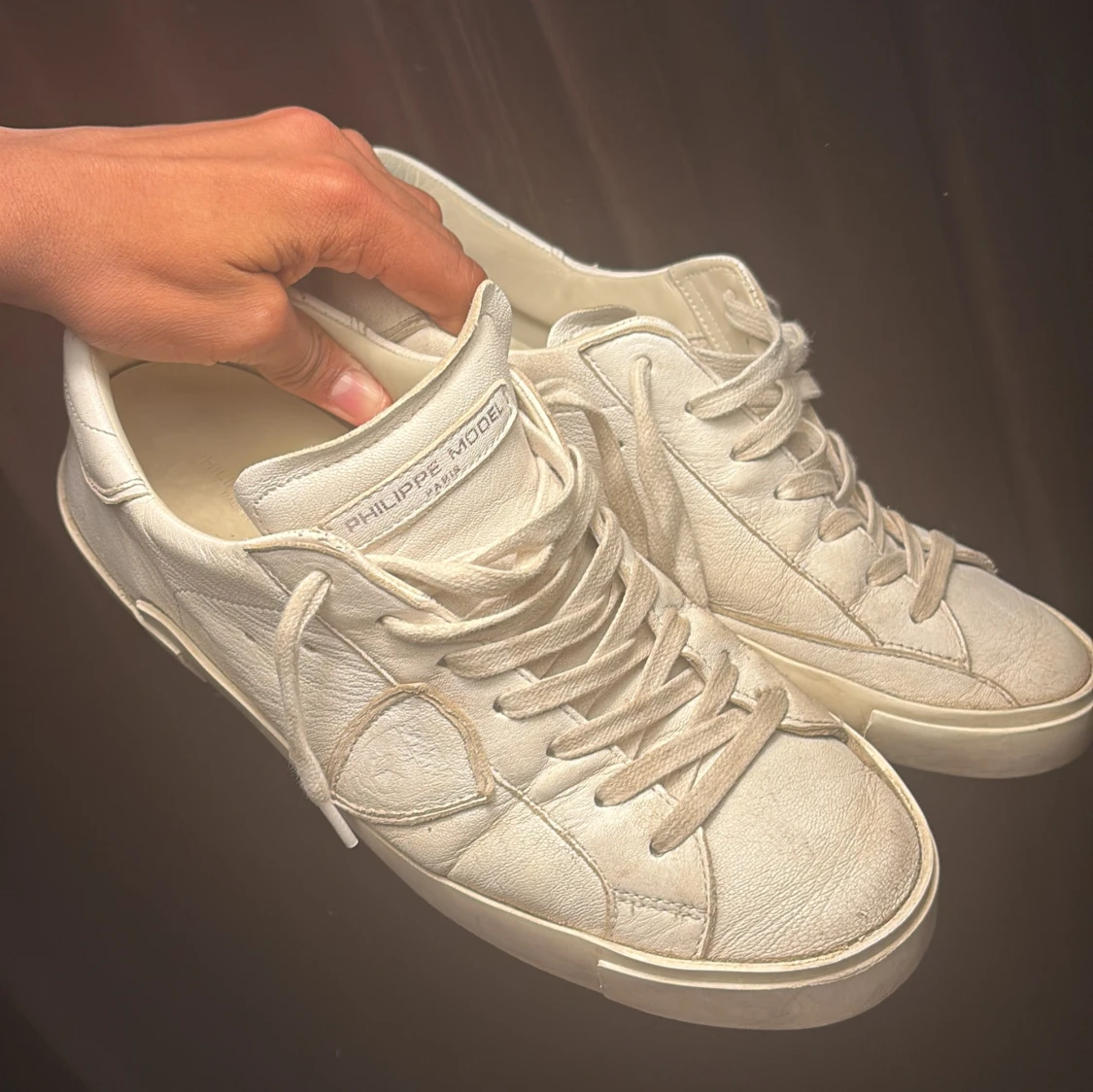 Vita Philippe Model sneakers i skinn - 3