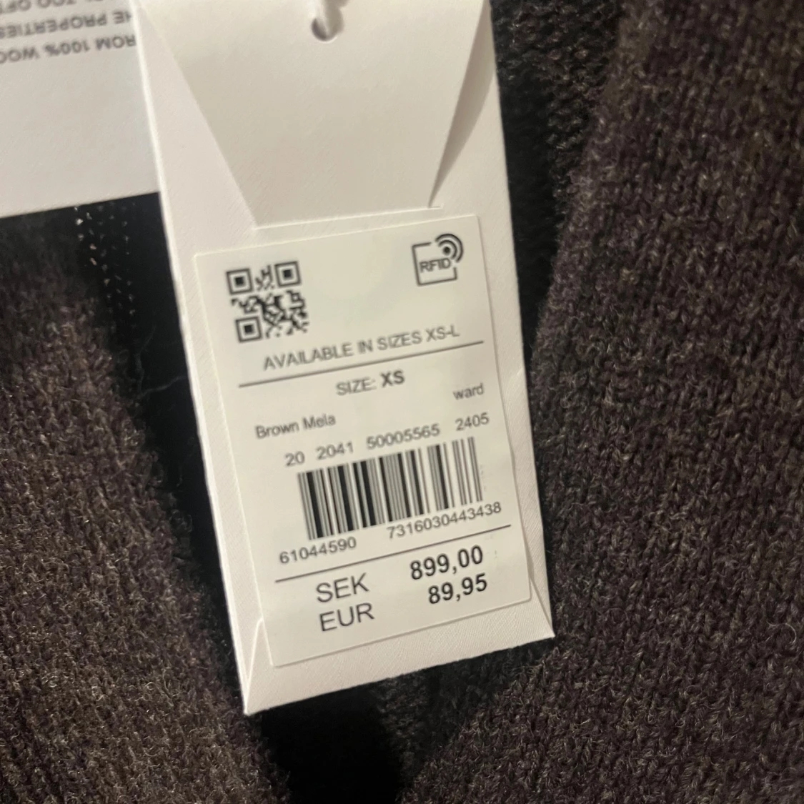 Mörkbrun stickad kofta från Wera - 2