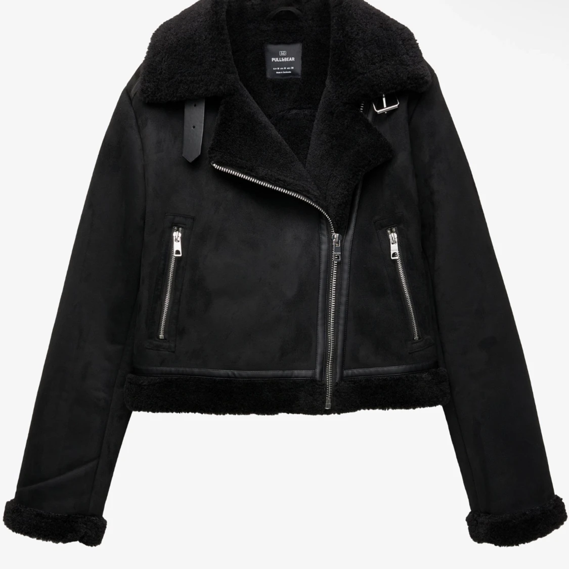 Svart teddyjacka 
