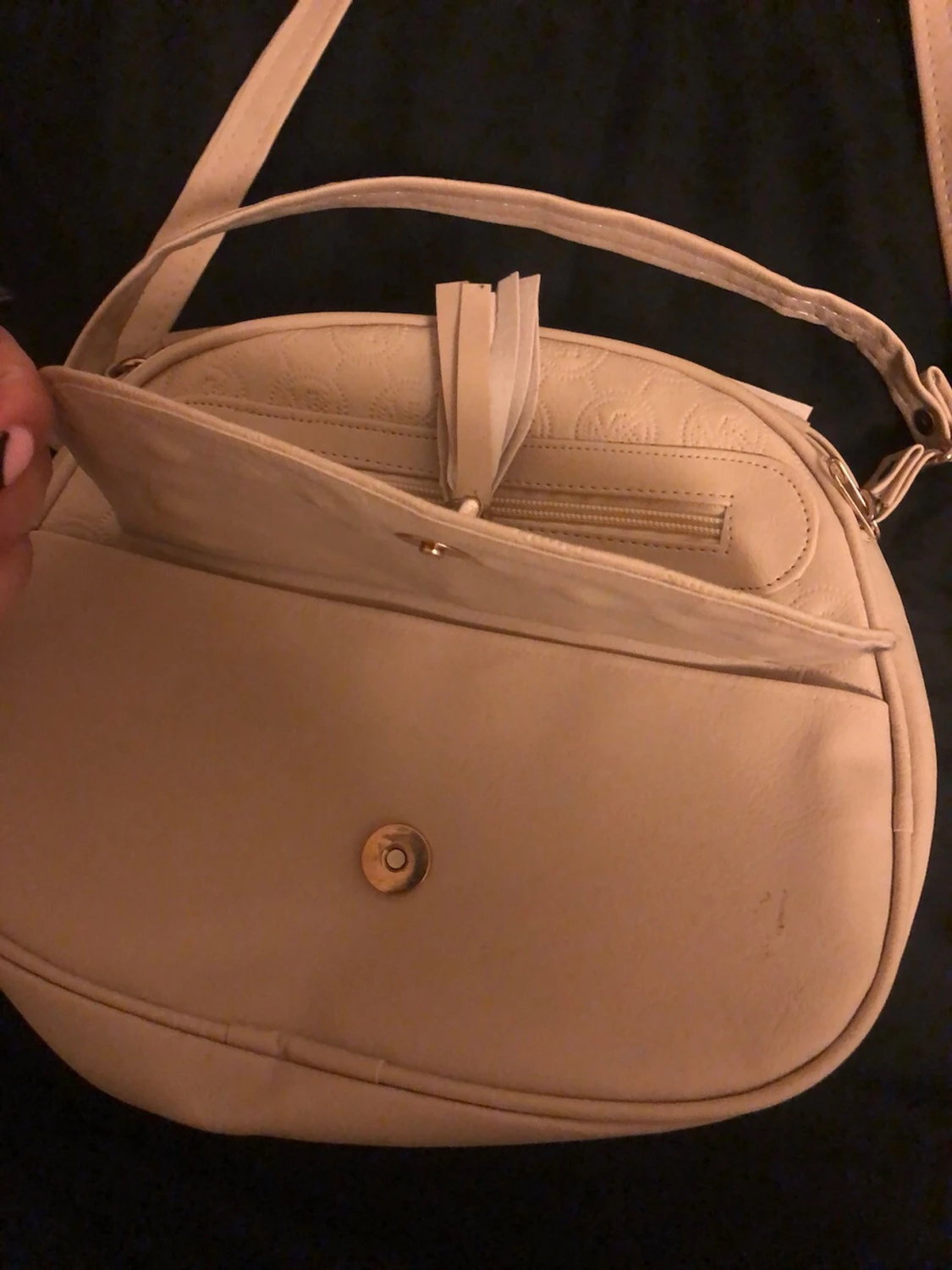 Beige axelväska  - 3