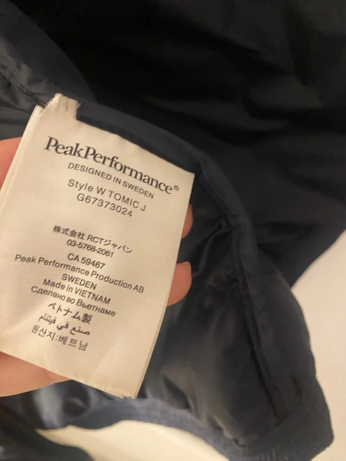 Mörkblå dunjacka Peak Performance - 3