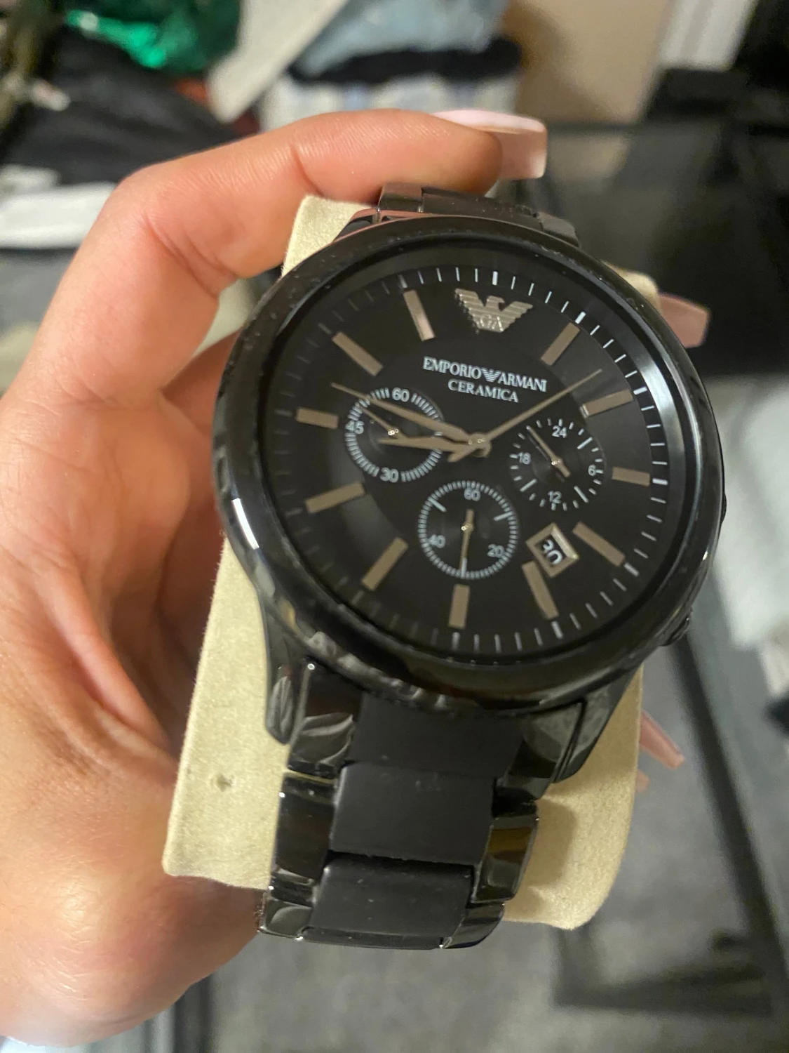 Svart keramisk klocka Emporio Armani - 1