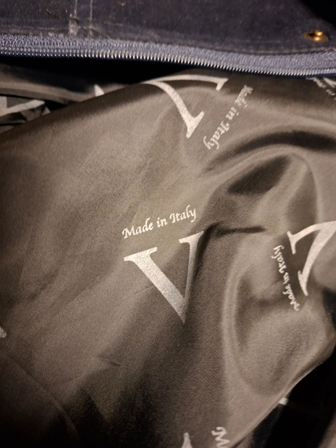 Mörkblå mockajacka från V Import Export - 5