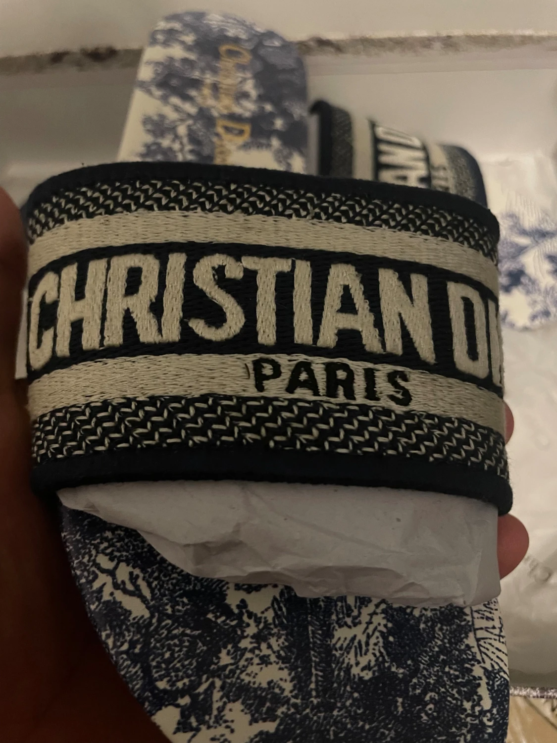 Christian Dior blåvita sandaler strl 39 - 2