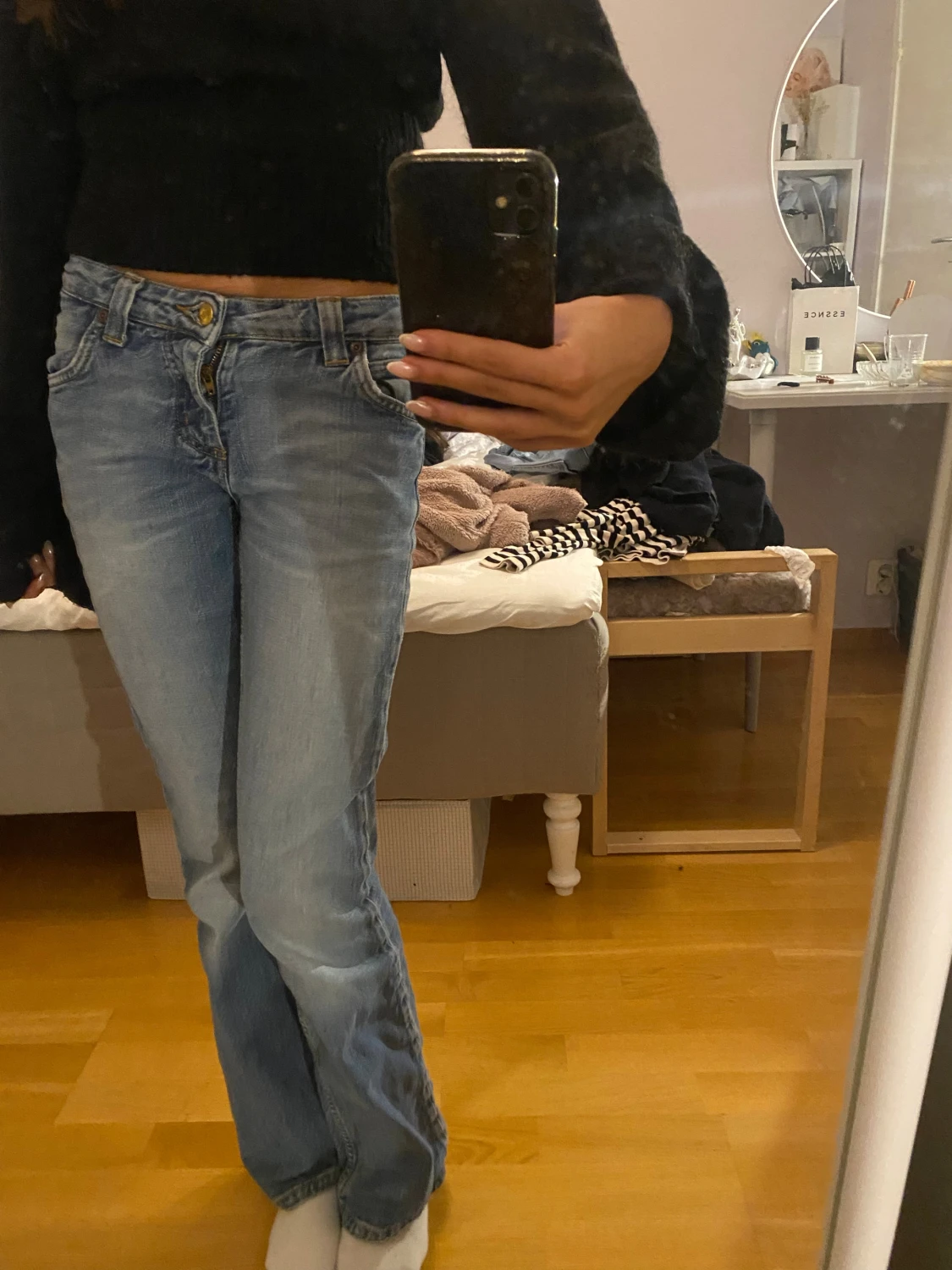 Blå bootcut jeans från Lee