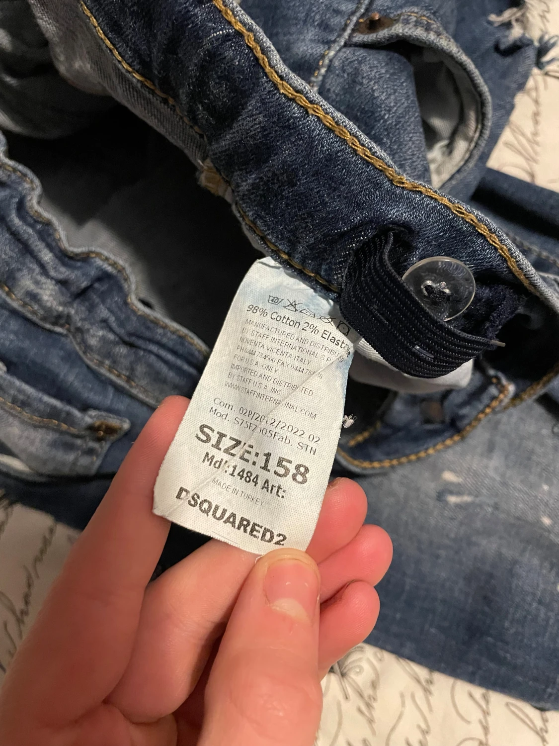 Blå Dsquared2 jeans med slitningar - 2