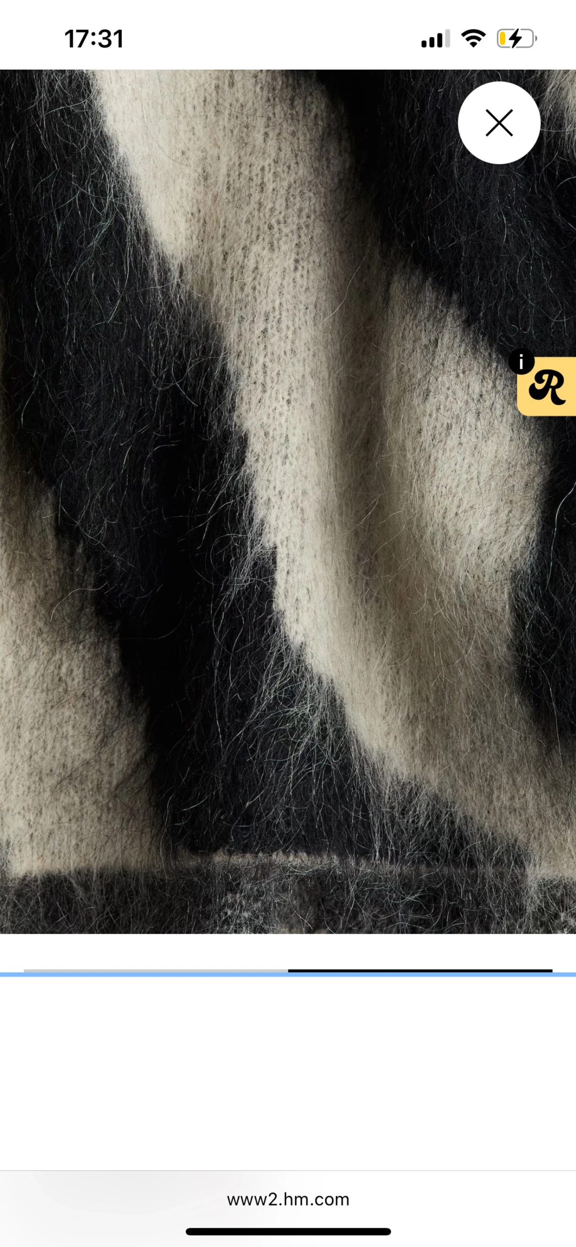 Zebramönstrad stickad tröja från H&M - 1