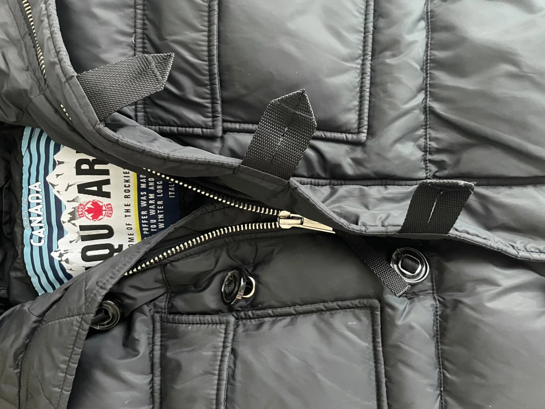 Svart dunjacka från Dsquared2 med päls - 3