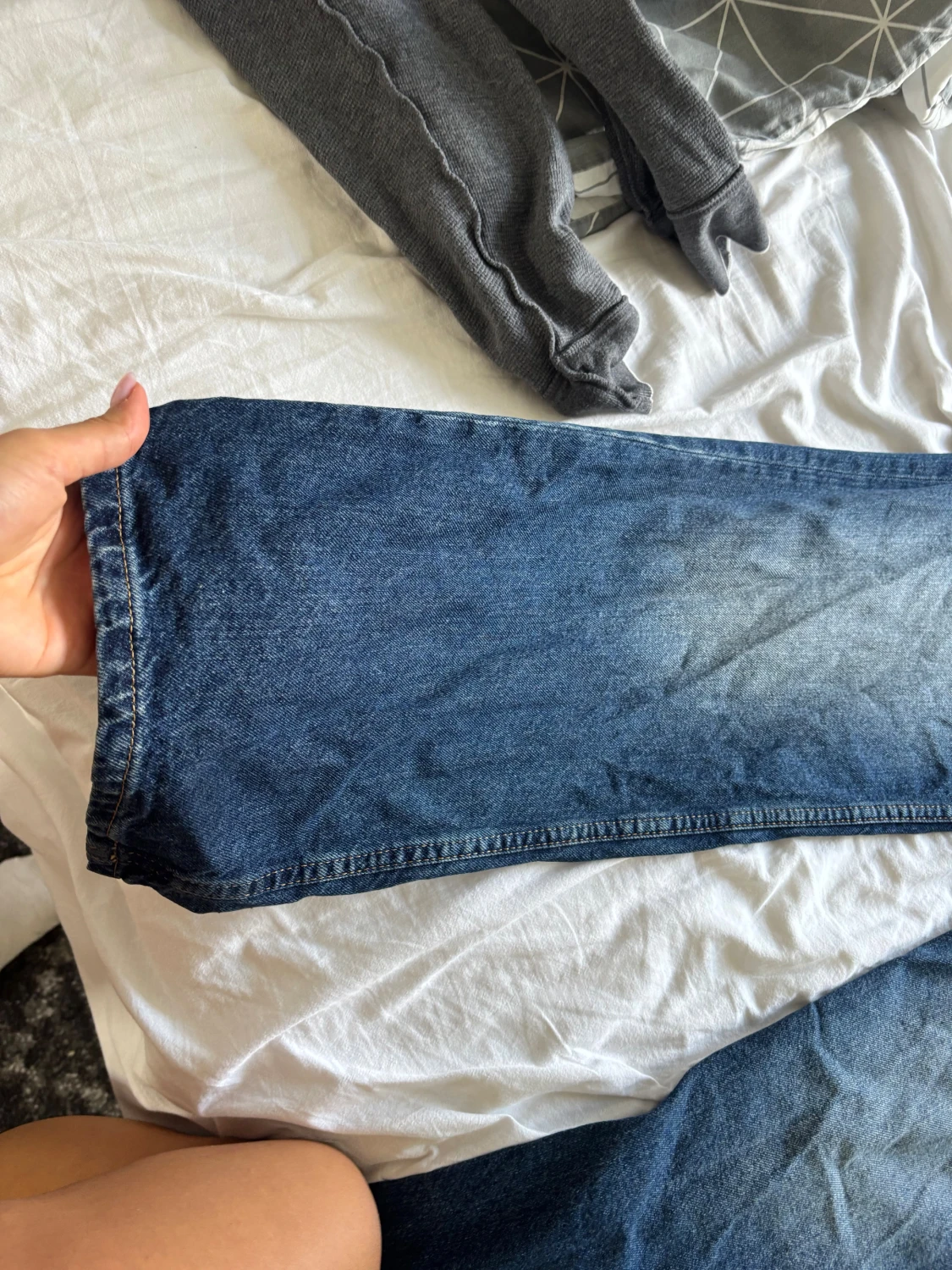 Wide jeans från Motel, blå denim - 3