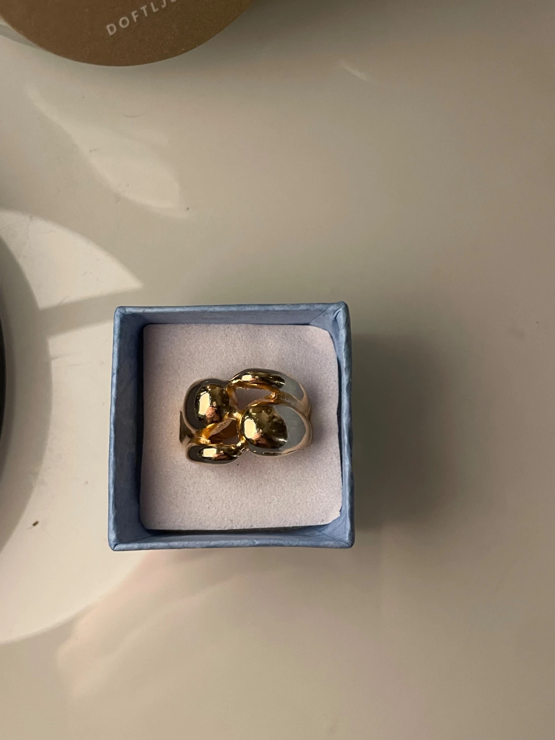 Chunky guldpläterad ring