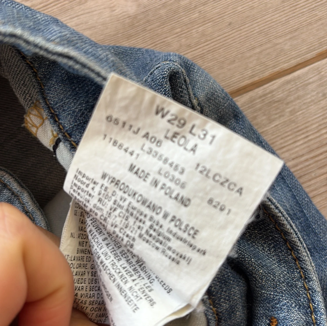 Blå low waist jeans från Lee W29 L31 - 3