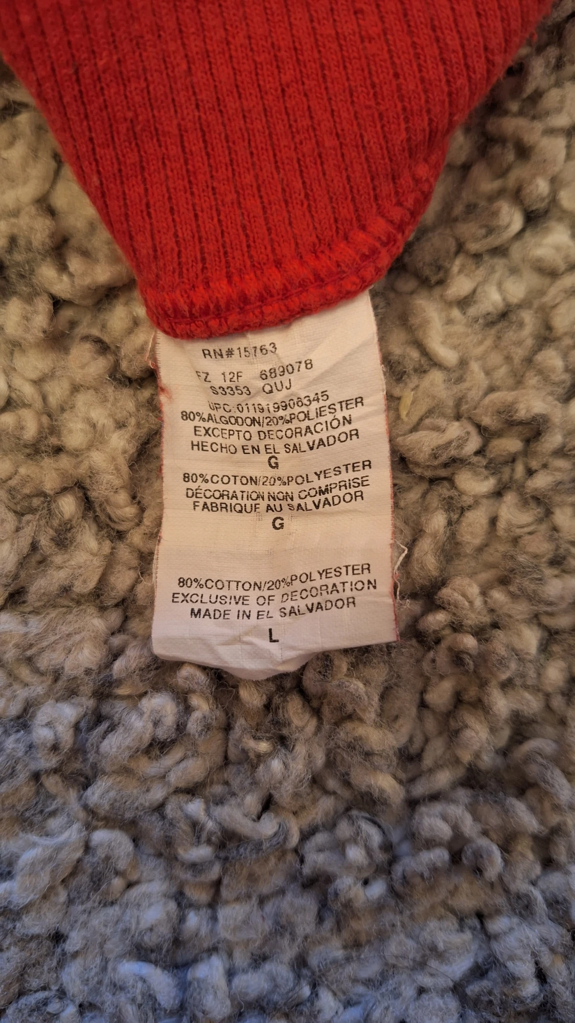 Röd Champion hoodie  - 5