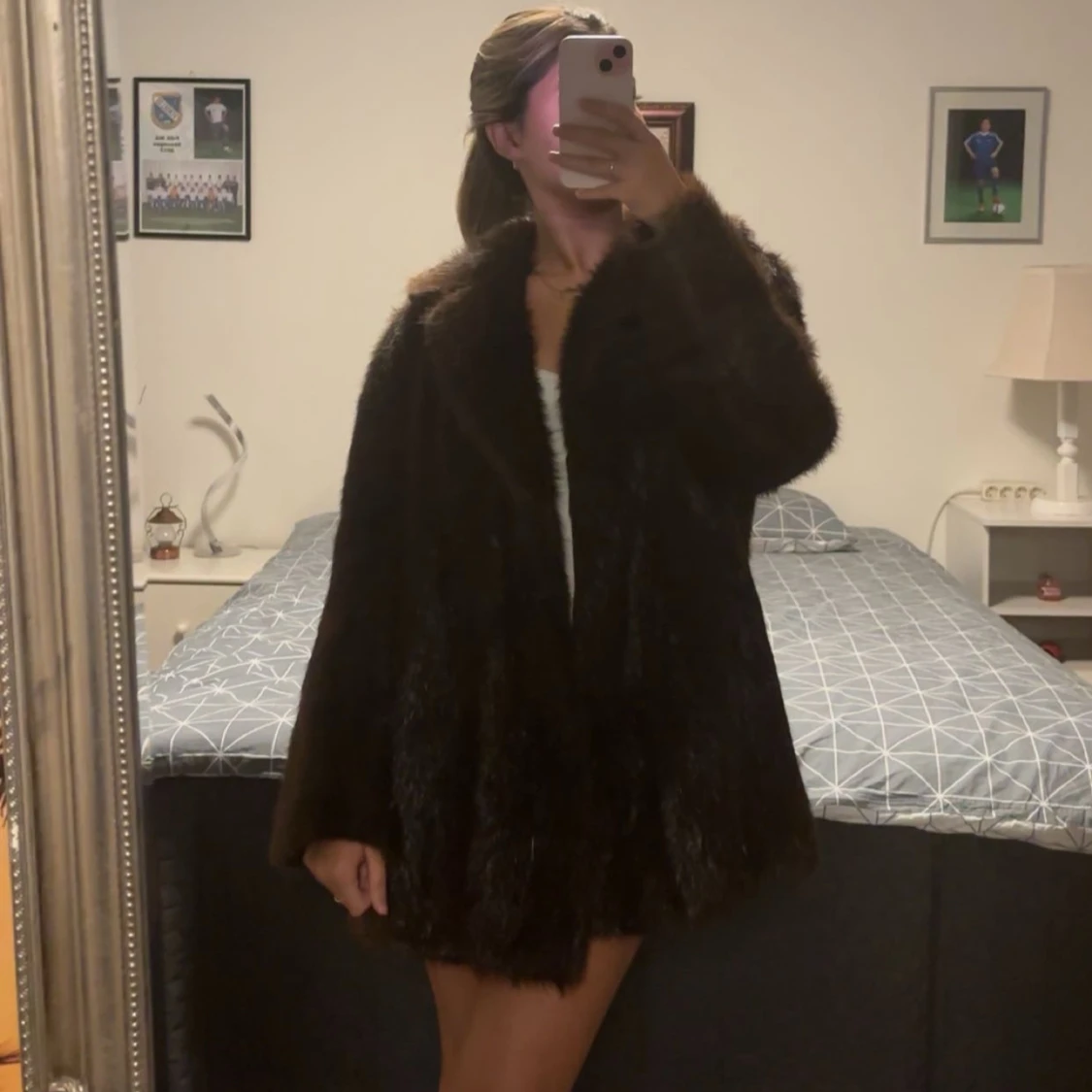 Äkta pälsjacka med krage - 2