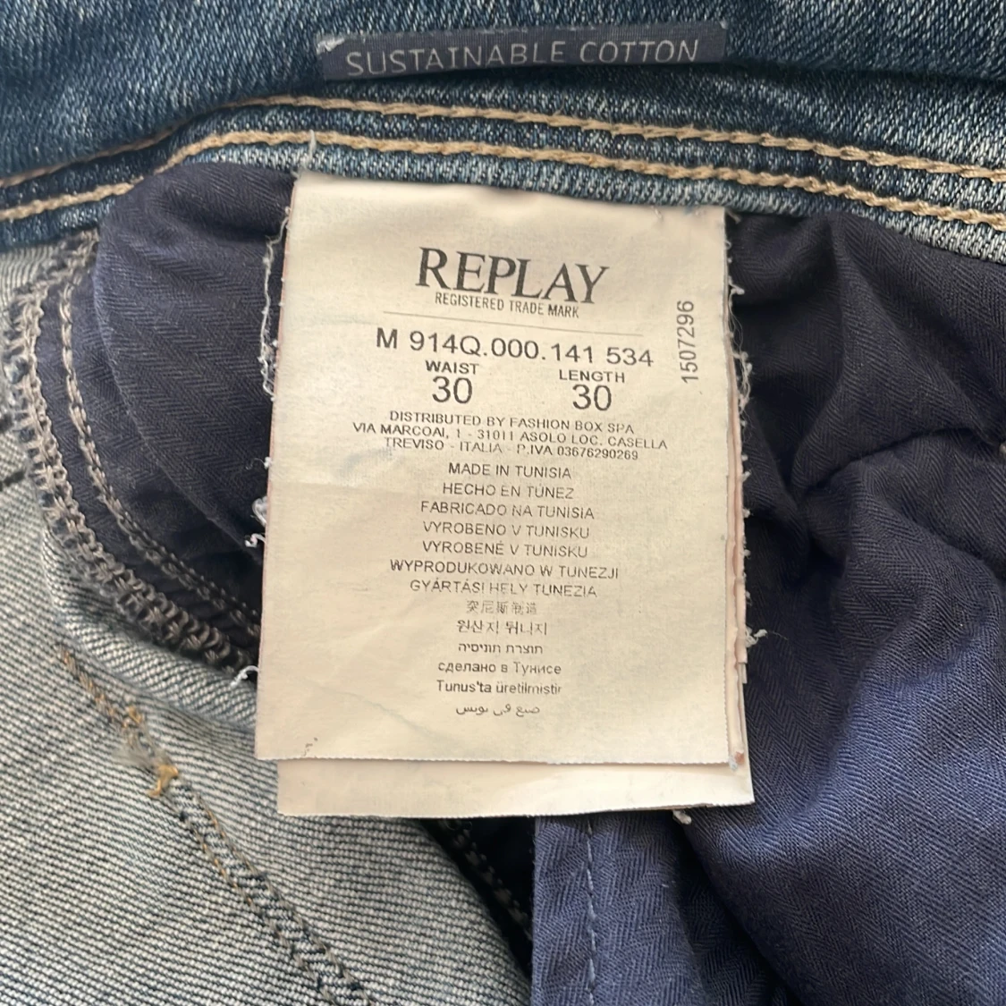 Blå Replay jeans med slitningar - 2