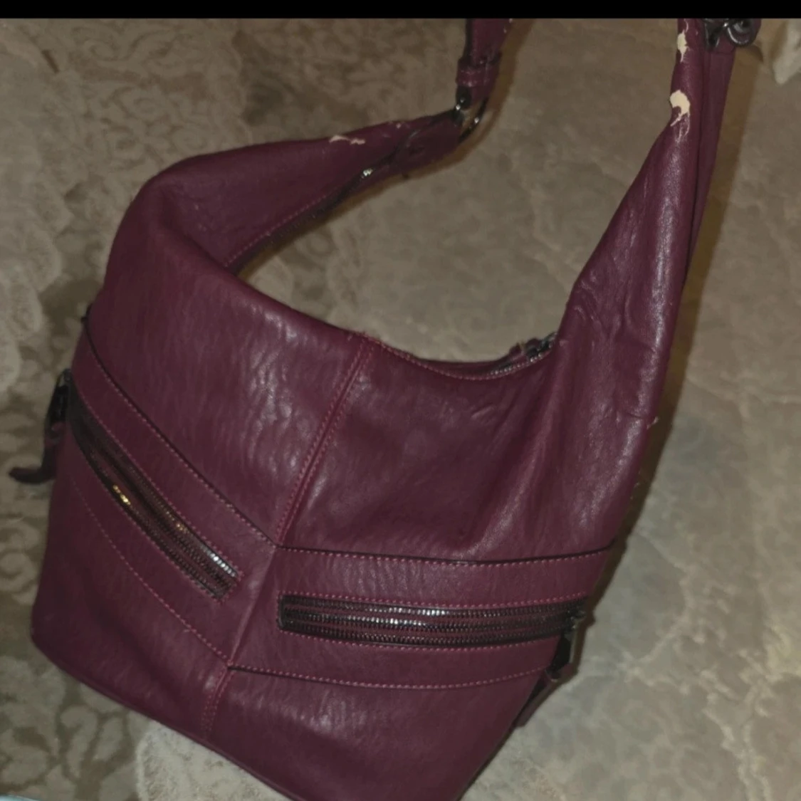 Vinröd axelväska Jessica Simpson vintage - 2