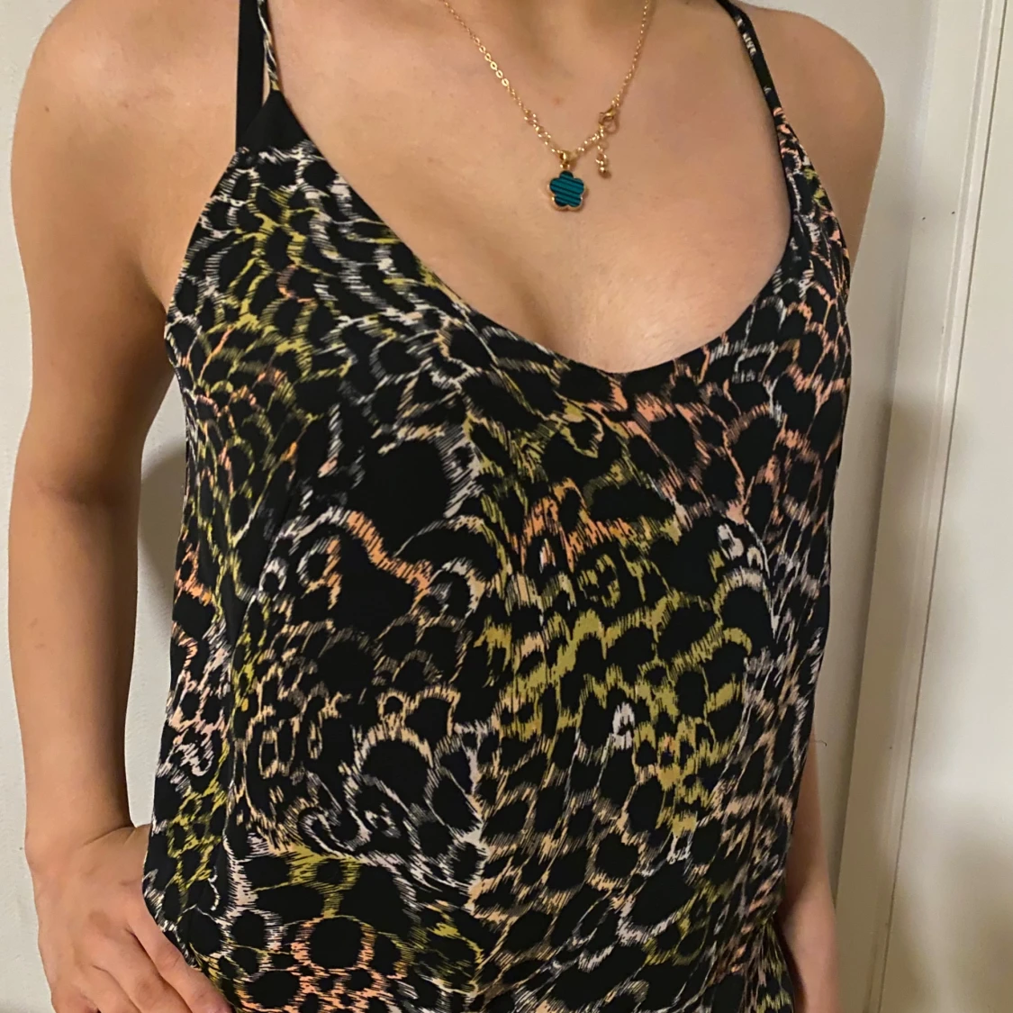 Svart mönstrad topp - 2