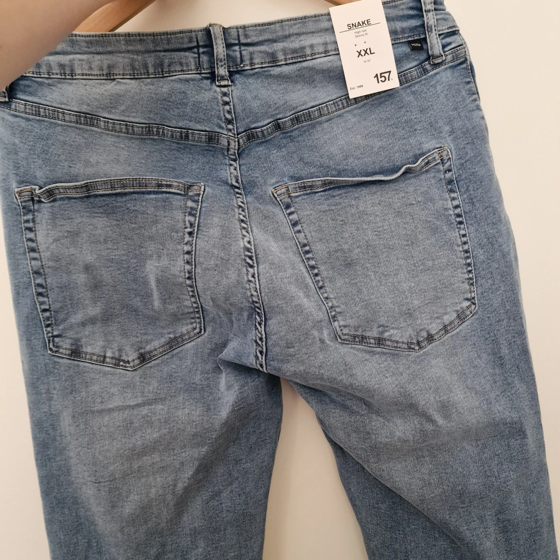 Ljusblå skinny jeans från Lager 157 XXL - 3
