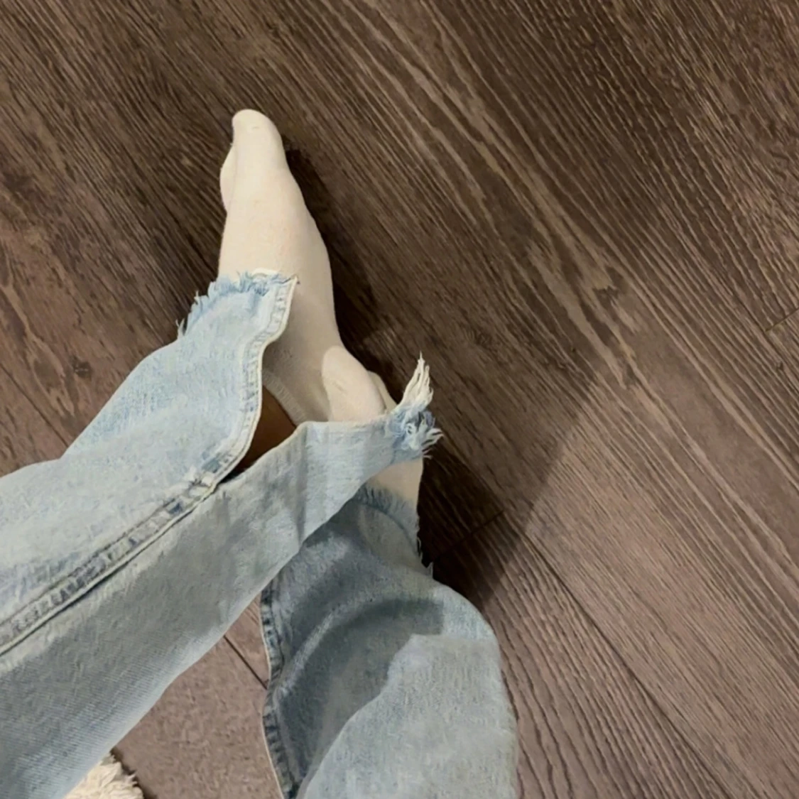 Jeans med hög midja och slits - 2