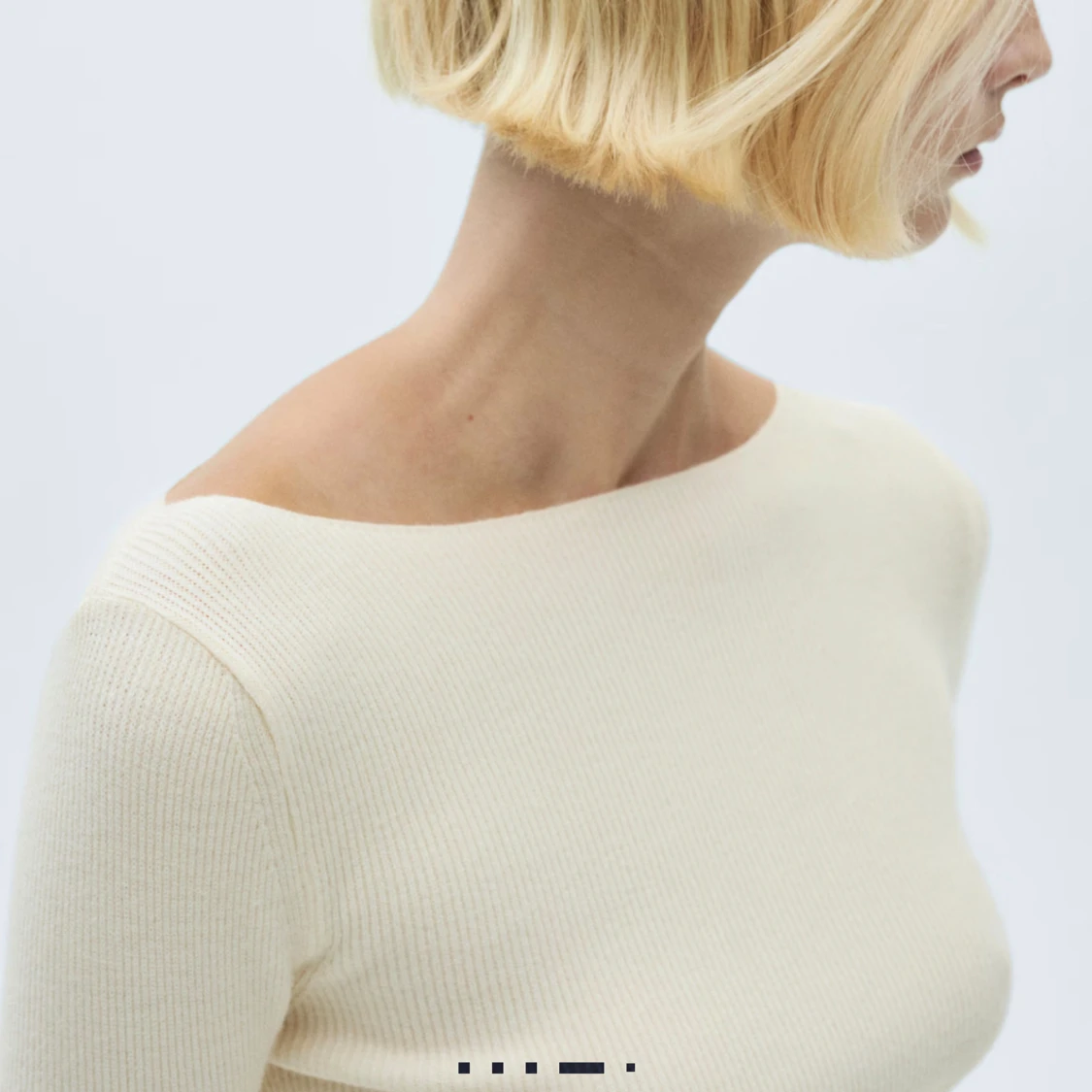 Stickad tröja båtkrage - 1