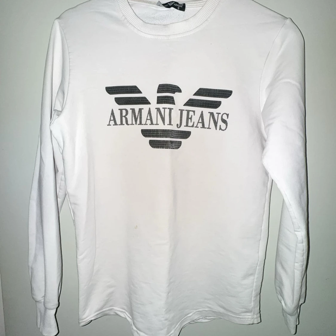 Vit långärmad tröja Armani Jeans