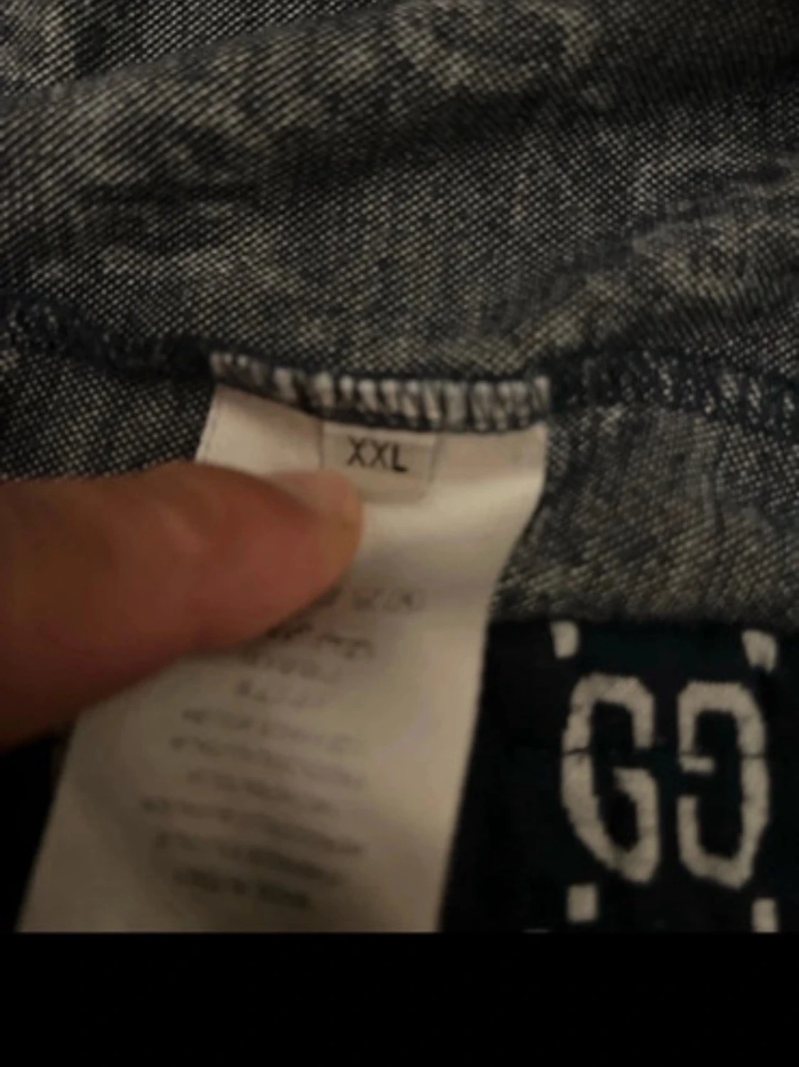 Mörkblå GG-mönstrade shorts från Gucci - 1