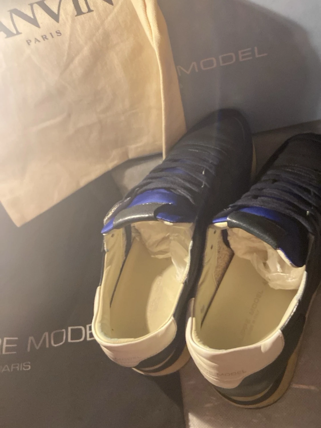 Philippe Model svarta sneakers i skinn - 4