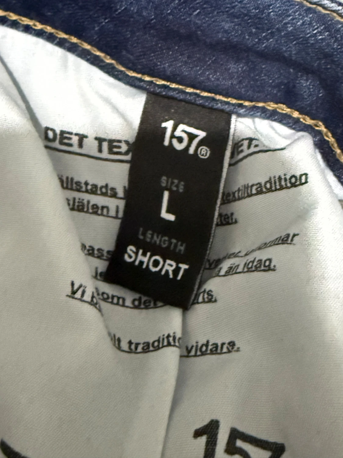 Blå bootcut jeans från 157, stl L short - 2
