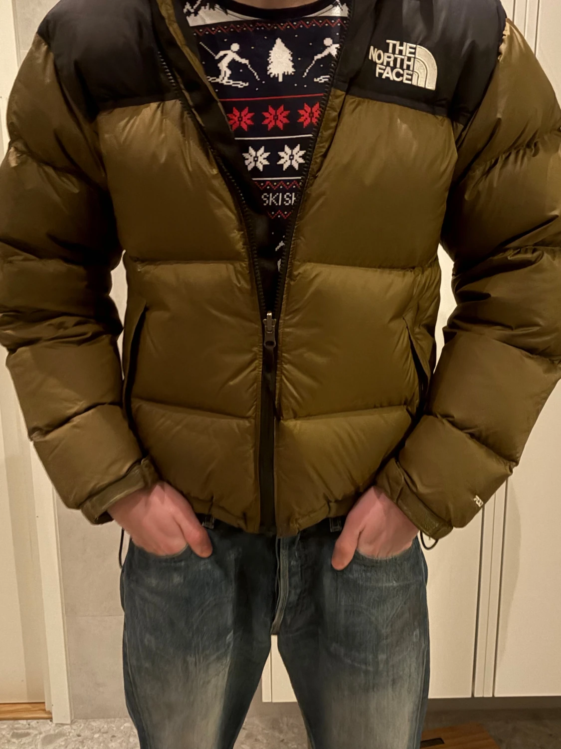 Olivgrön dunjacka från The North Face - 1