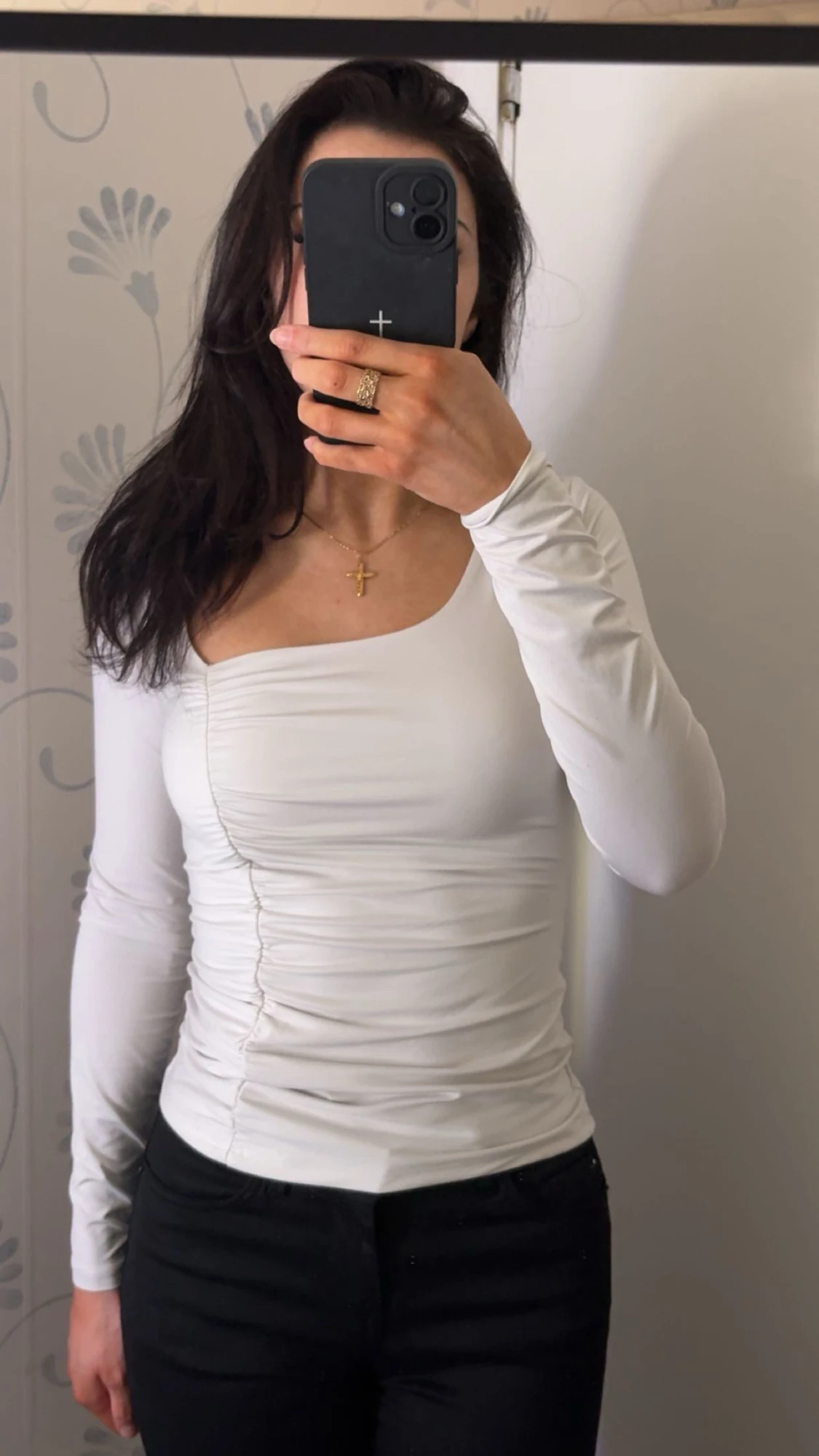 Vit långärmad tröja  - 3